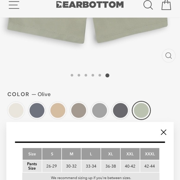 Bear Bottom Olive Stretch Short - Picture 3 of 6